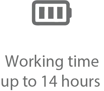 Working time up to 14 hours